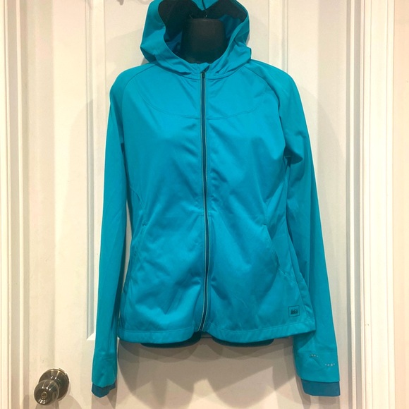 REI Jackets & Coats Rei Windbreaker Zip Up Scuba Hooded Jacket